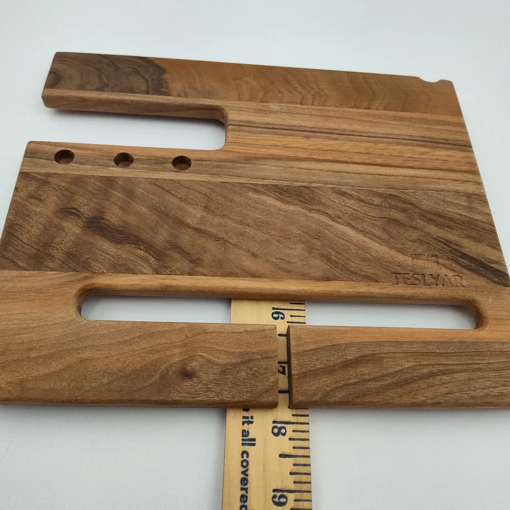 TESLYAR Wood Holder Organizer Phone Key Wallet Watch Glasses SEE B3.24AM2072